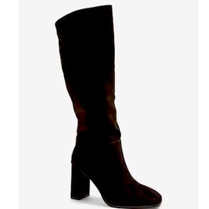 EXPRESS • Slouchy Knee High Block Heel Boots  • NWT